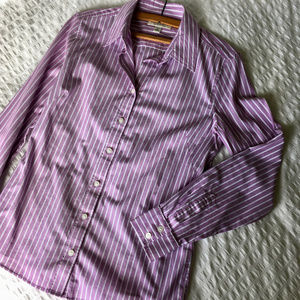 Banana Republic Lavender Stripe Tailored-Fit Shirt